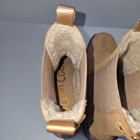 Sam Edelman Laguna Ankle Boot 10.5 Golden Carmel Leather Chelsea Waterproof NEW - Picture 10 of 14
